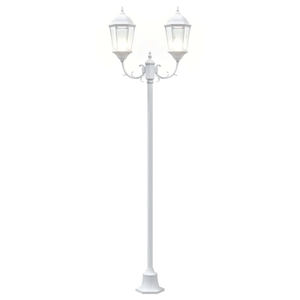 vidaXL Garden Light 68 x 20 x 235 cm Aluminium and Glass - White - 54741