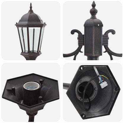 vidaXL Garden Light 68 x 20 x 235 cm Aluminium and Glass - Bronze - 54743