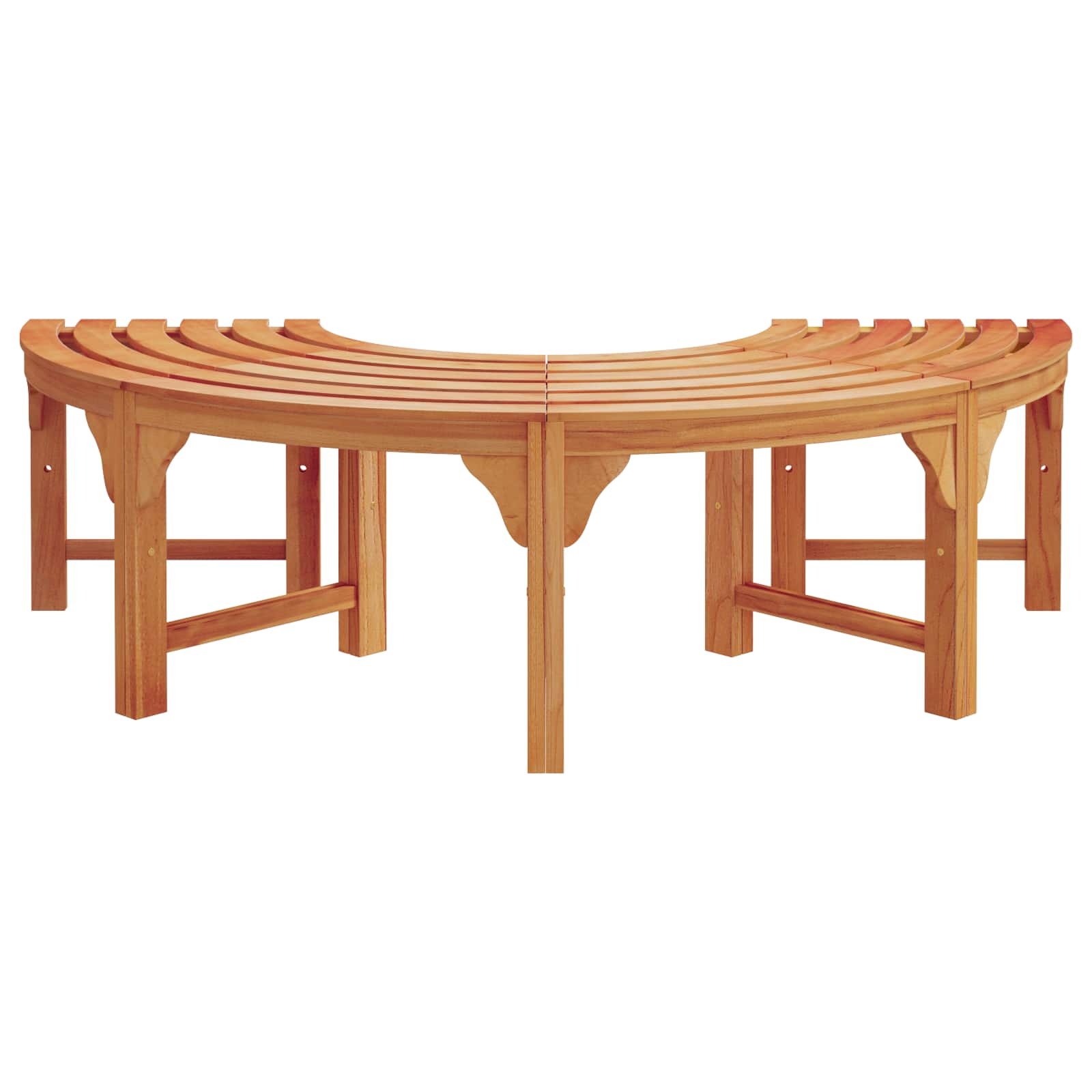 vidaXL Tree Bench Natural 160 x 80 x 45cm Solid Eucalyptus Wood - Brown
