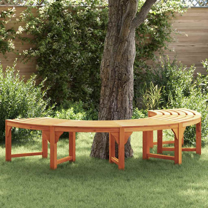 vidaXL Tree Bench 4-Seater 210 x 80 x 45 cm Solid Eucalyptus Wood - Brown