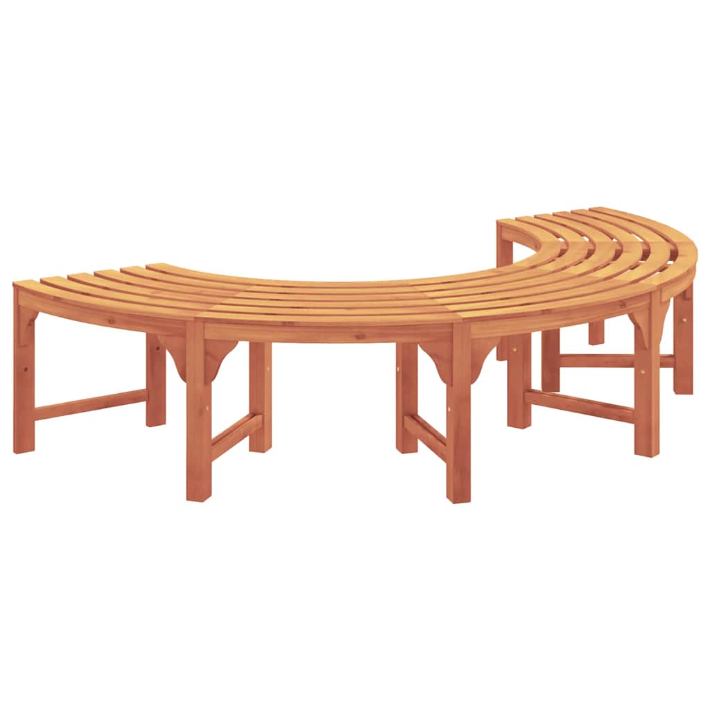 vidaXL Tree Bench 4-Seater 210 x 80 x 45 cm Solid Eucalyptus Wood - Brown