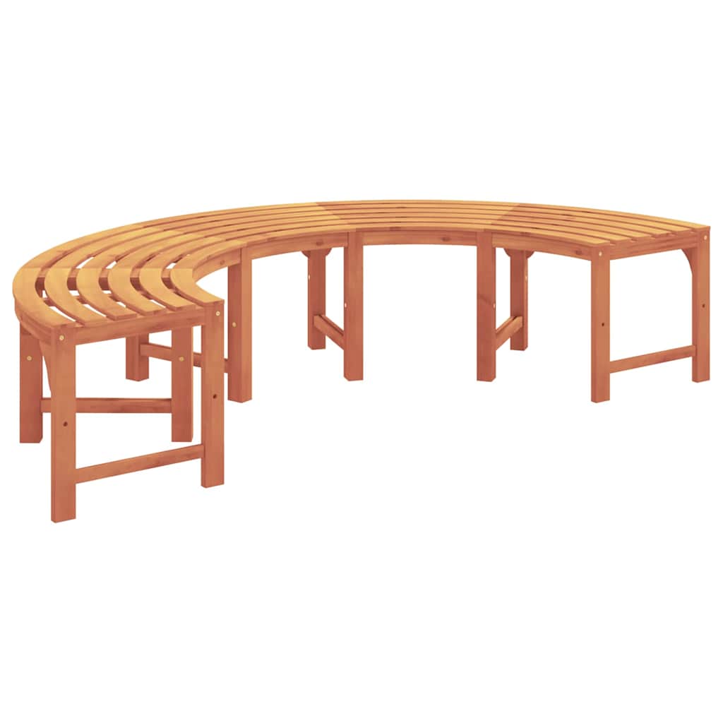 vidaXL Tree Bench 4-Seater 210 x 80 x 45 cm Solid Eucalyptus Wood - Brown