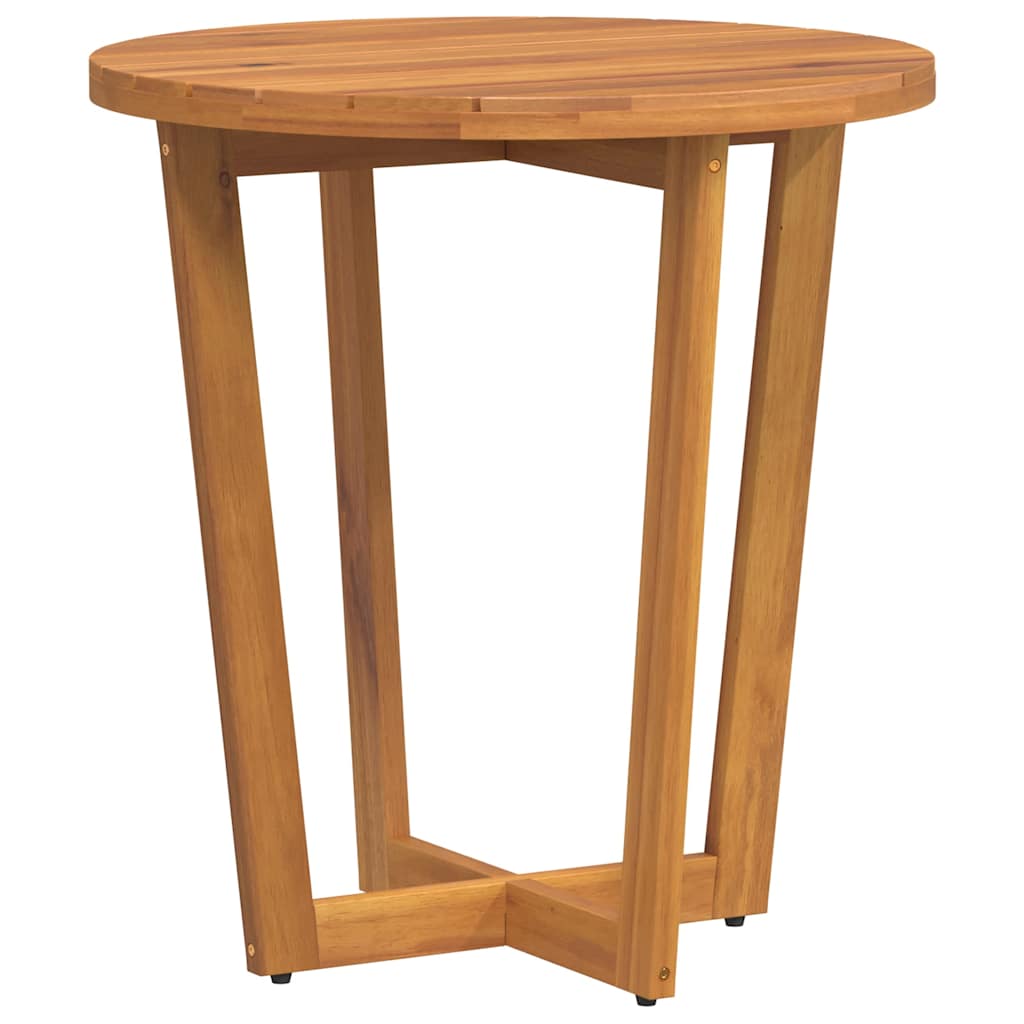 vidaXL Garden Side Table Round Ø70x75 cm Solid Wood Acacia - Brown