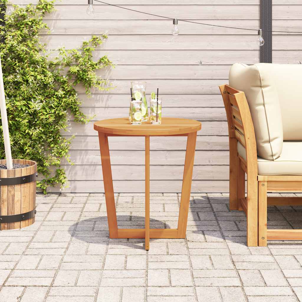 vidaXL Garden Side Table Round Ø70x75 cm Solid Wood Acacia - Brown