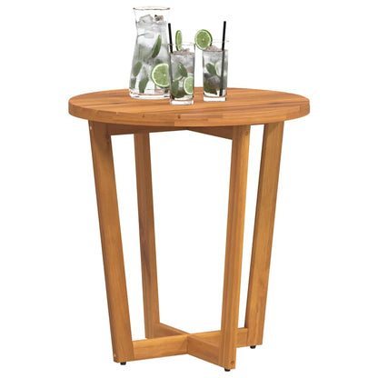 vidaXL Garden Side Table Round Ø70x75 cm Solid Wood Acacia - Brown