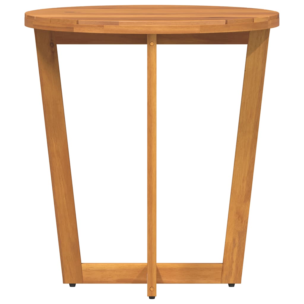 vidaXL Garden Side Table Round Ø70x75 cm Solid Wood Acacia - Brown