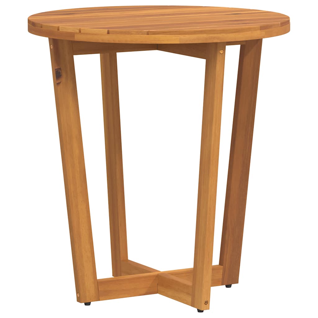 vidaXL Garden Side Table Round Ø70x75 cm Solid Wood Acacia - Brown