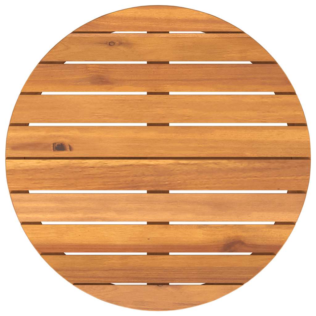 vidaXL Garden Side Table Round Ø70x75 cm Solid Wood Acacia - Brown