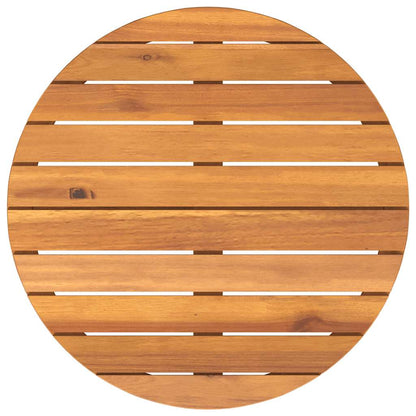 vidaXL Garden Side Table Round Ø70x75 cm Solid Wood Acacia - Brown