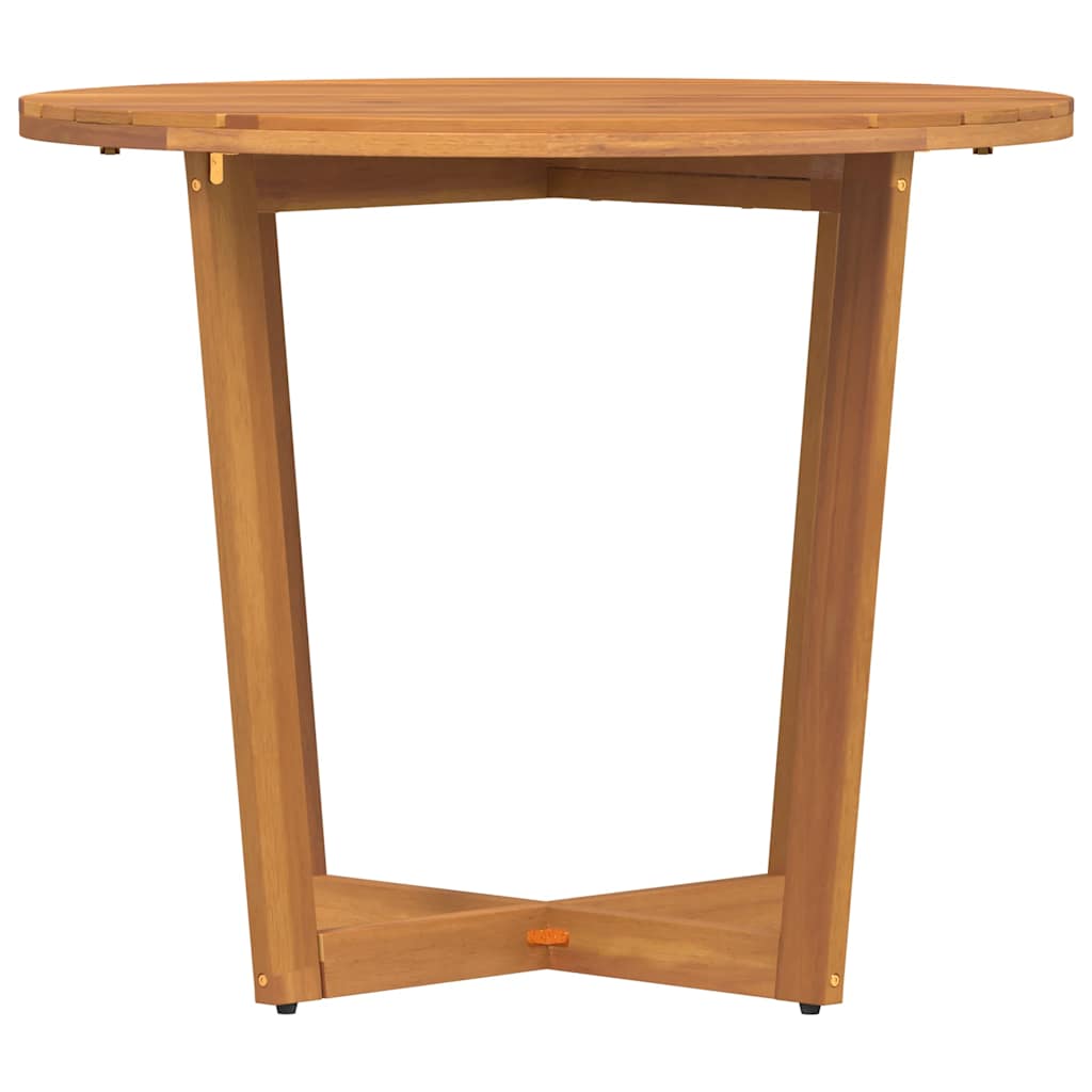 vidaXL Garden Dining Table Round Ø90x75 cm Solid Wood Acacia - Brown