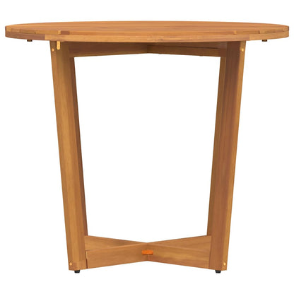 vidaXL Garden Dining Table Round Ø90x75 cm Solid Wood Acacia - Brown