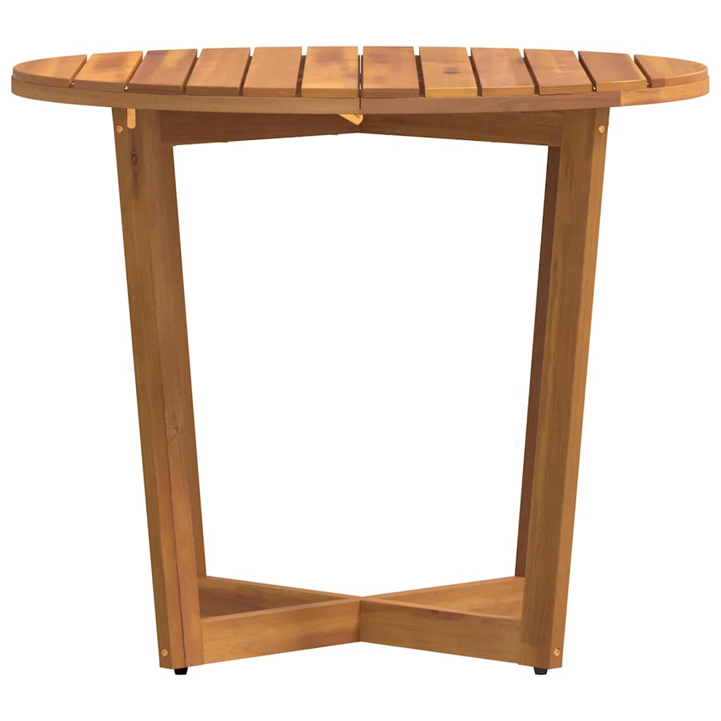 vidaXL Garden Dining Table Round Ø90x75 cm Solid Wood Acacia - Brown