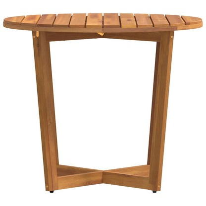 vidaXL Garden Dining Table Round Ø90x75 cm Solid Wood Acacia - Brown