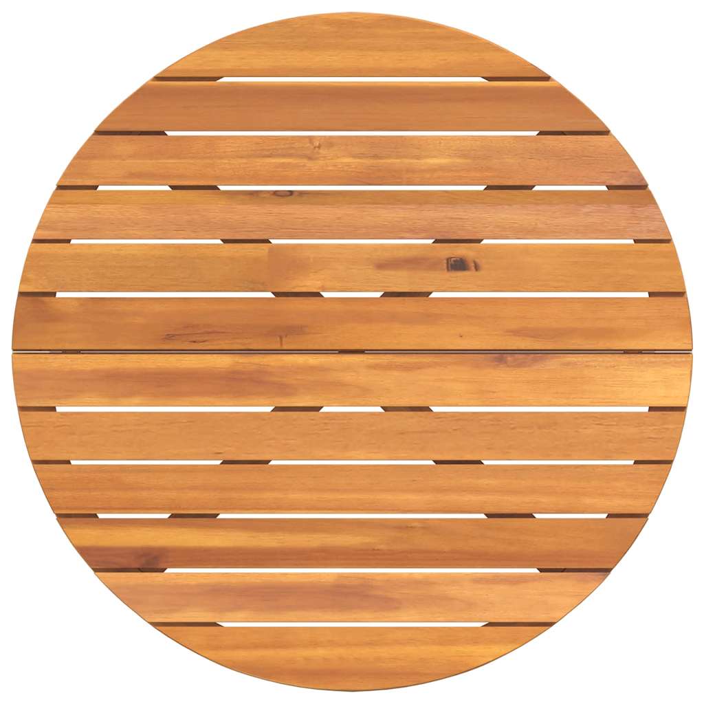 vidaXL Garden Dining Table Round Ø90x75 cm Solid Wood Acacia - Brown