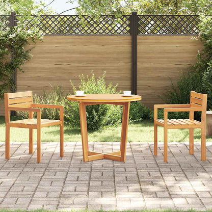 vidaXL Garden Dining Table Round Ø90x75 cm Solid Wood Acacia - Brown