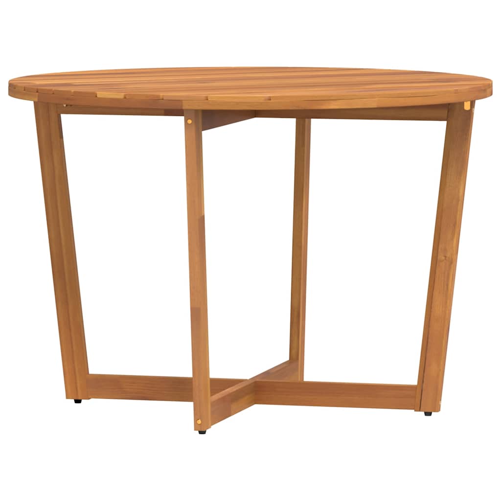 vidaXL Garden Dining Table Round Ø110x75 cm Solid Wood Acacia - Brown