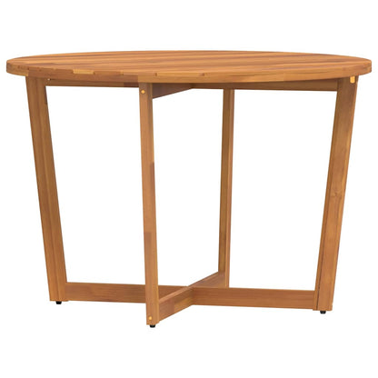 vidaXL Garden Dining Table Round Ø110x75 cm Solid Wood Acacia - Brown