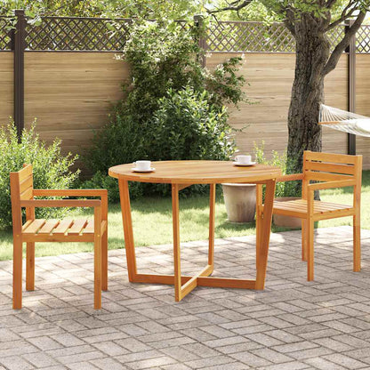 vidaXL Garden Dining Table Round Ø110x75 cm Solid Wood Acacia - Brown