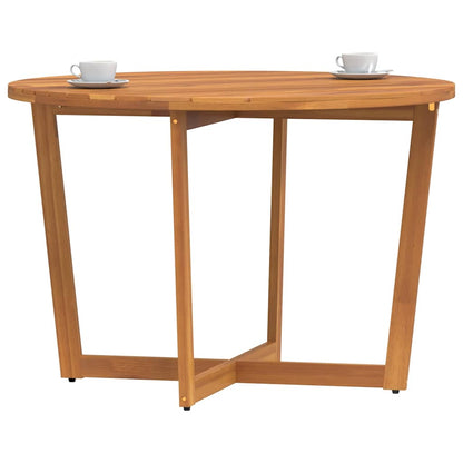 vidaXL Garden Dining Table Round Ø110x75 cm Solid Wood Acacia - Brown