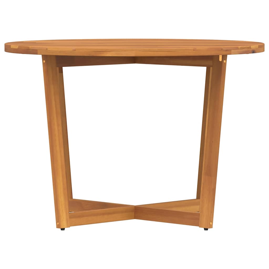 vidaXL Garden Dining Table Round Ø110x75 cm Solid Wood Acacia - Brown