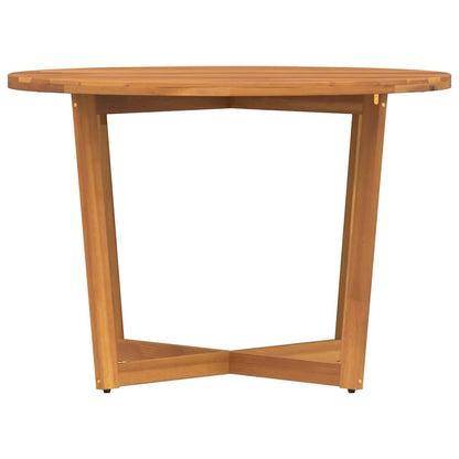 vidaXL Garden Dining Table Round Ø110x75 cm Solid Wood Acacia - Brown