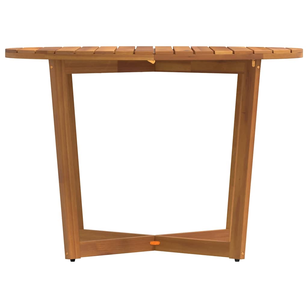 vidaXL Garden Dining Table Round Ø110x75 cm Solid Wood Acacia - Brown
