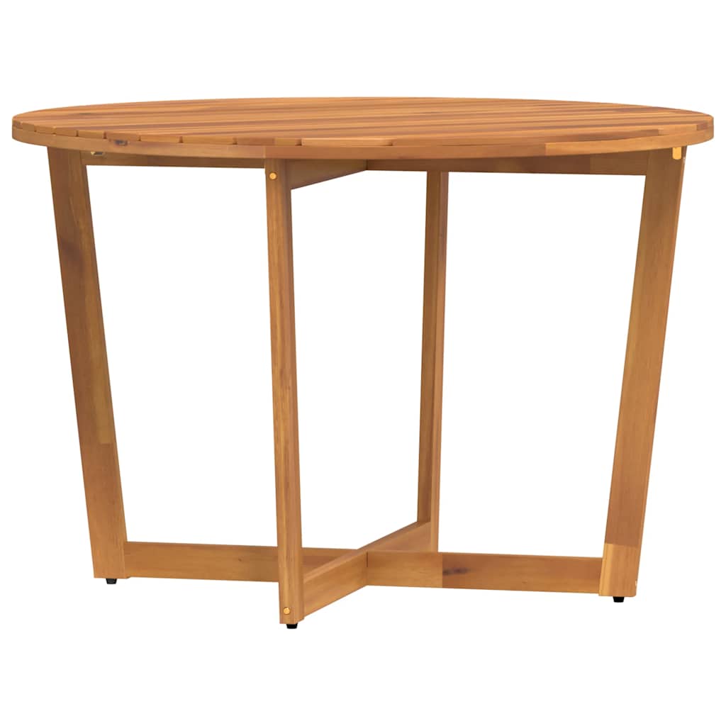 vidaXL Garden Dining Table Round Ø110x75 cm Solid Wood Acacia - Brown