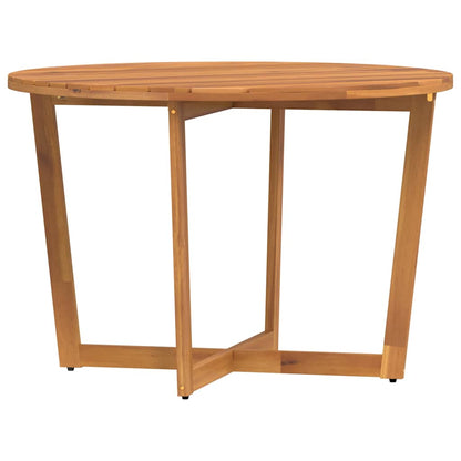 vidaXL Garden Dining Table Round Ø110x75 cm Solid Wood Acacia - Brown