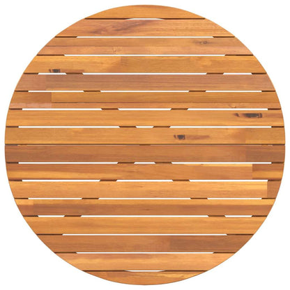 vidaXL Garden Dining Table Round Ø110x75 cm Solid Wood Acacia - Brown