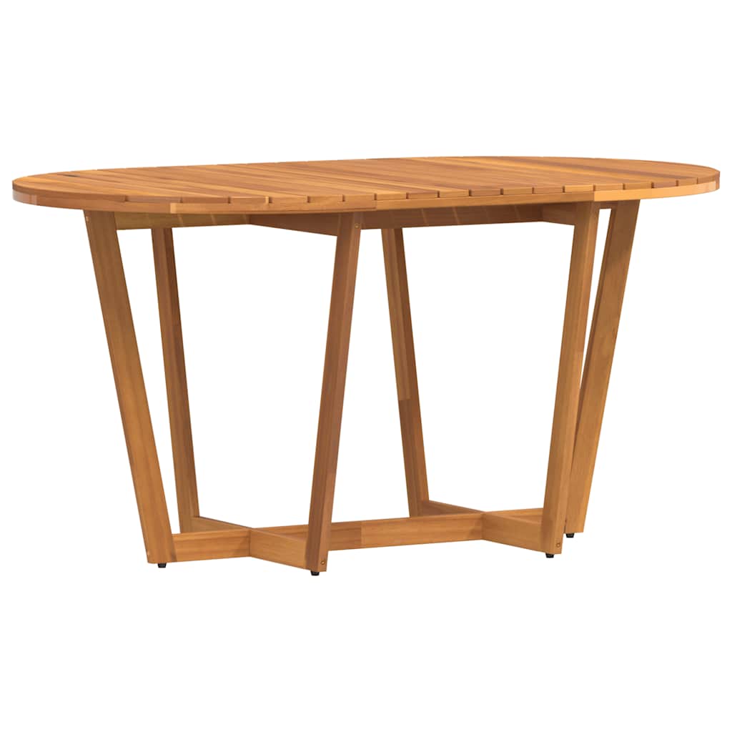 vidaXL Garden Dining Table Oval 150x90x75 cm Solid Wood Acacia - Brown