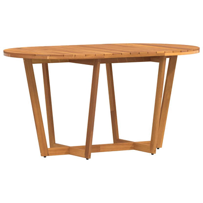 vidaXL Garden Dining Table Oval 150x90x75 cm Solid Wood Acacia - Brown