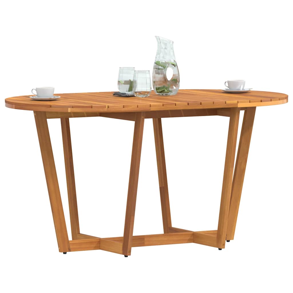 vidaXL Garden Dining Table Oval 150x90x75 cm Solid Wood Acacia - Brown