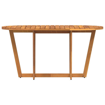 vidaXL Garden Dining Table Oval 150x90x75 cm Solid Wood Acacia - Brown