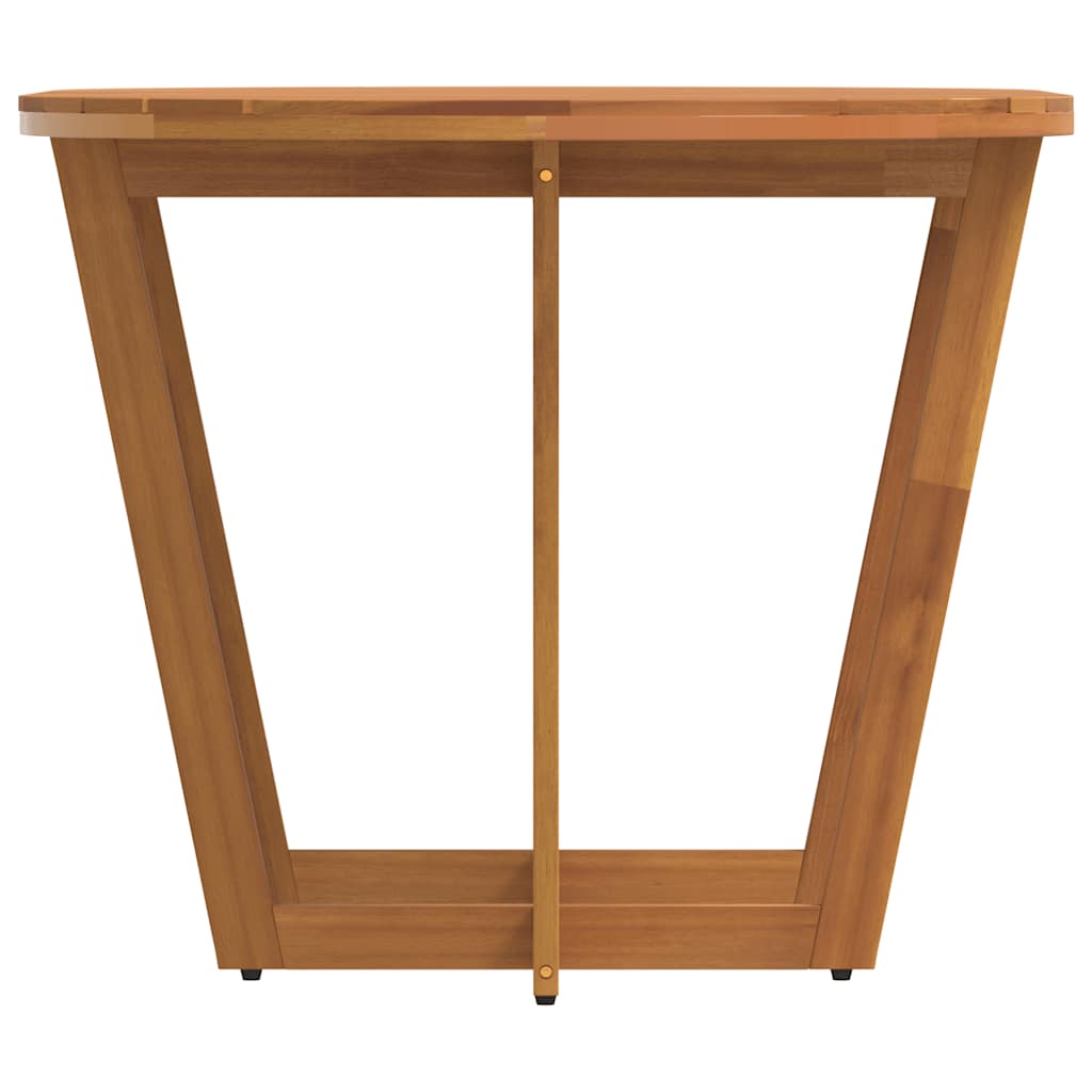 vidaXL Garden Dining Table Oval 150x90x75 cm Solid Wood Acacia - Brown