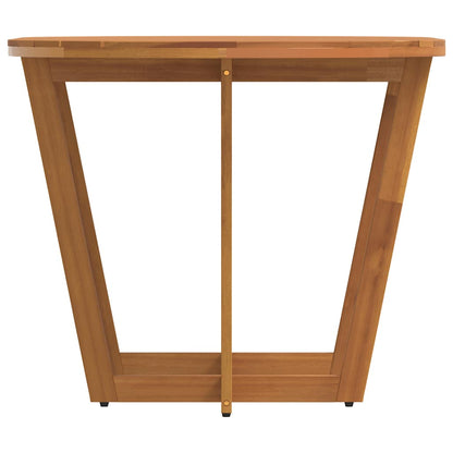 vidaXL Garden Dining Table Oval 150x90x75 cm Solid Wood Acacia - Brown