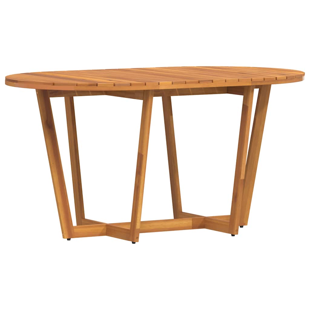 vidaXL Garden Dining Table Oval 150x90x75 cm Solid Wood Acacia - Brown