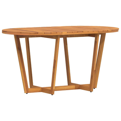 vidaXL Garden Dining Table Oval 150x90x75 cm Solid Wood Acacia - Brown