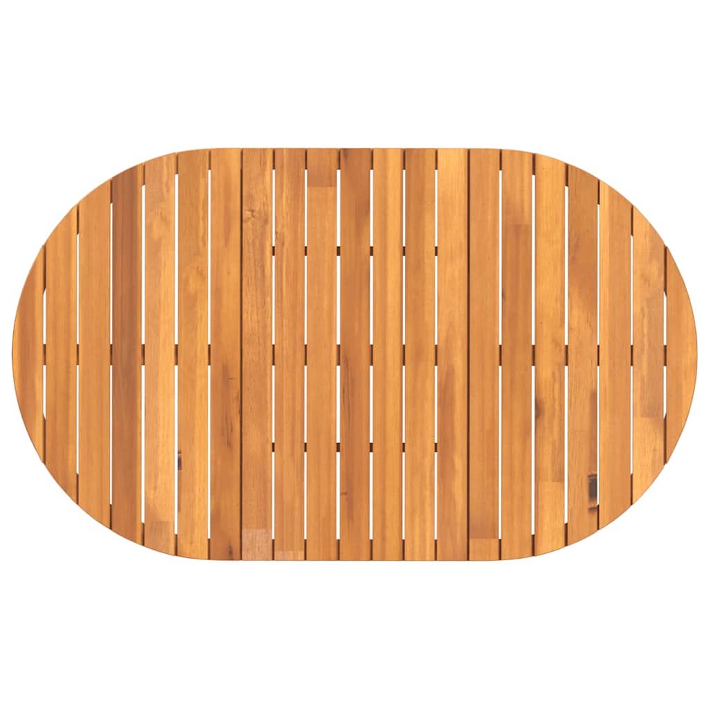 vidaXL Garden Dining Table Oval 150x90x75 cm Solid Wood Acacia - Brown