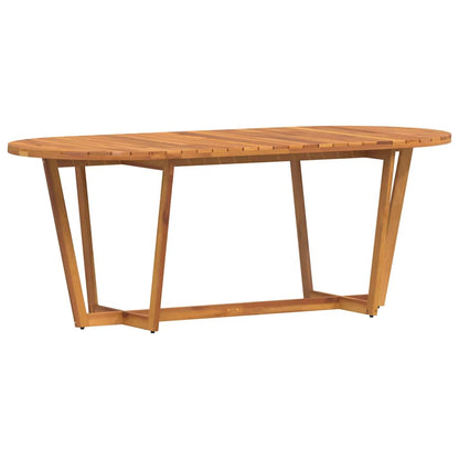 vidaXL Garden Dining Table Oval 200x90x75 cm Solid Wood Acacia - Brown