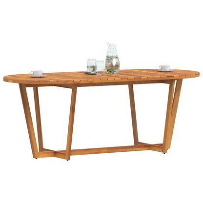 vidaXL Garden Dining Table Oval 200x90x75 cm Solid Wood Acacia - Brown