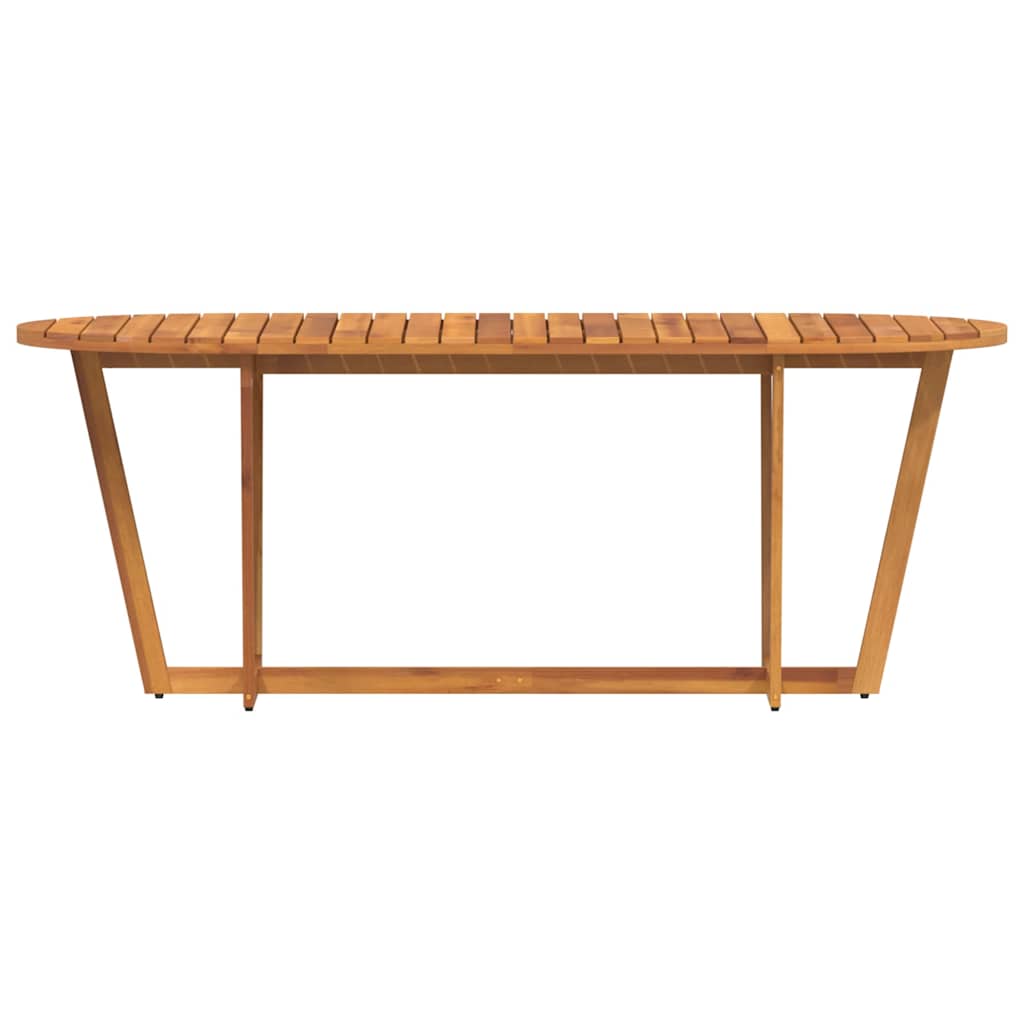 vidaXL Garden Dining Table Oval 200x90x75 cm Solid Wood Acacia - Brown