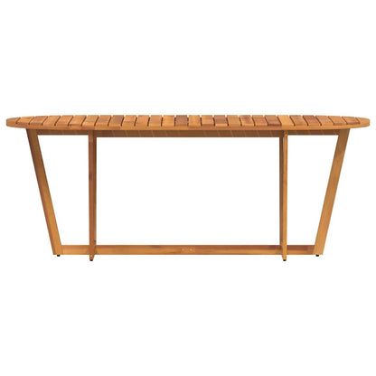 vidaXL Garden Dining Table Oval 200x90x75 cm Solid Wood Acacia - Brown