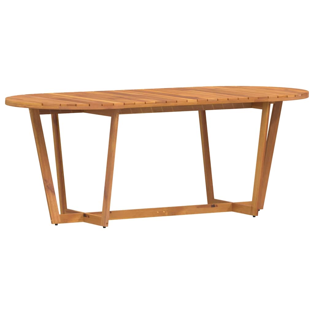 vidaXL Garden Dining Table Oval 200x90x75 cm Solid Wood Acacia - Brown