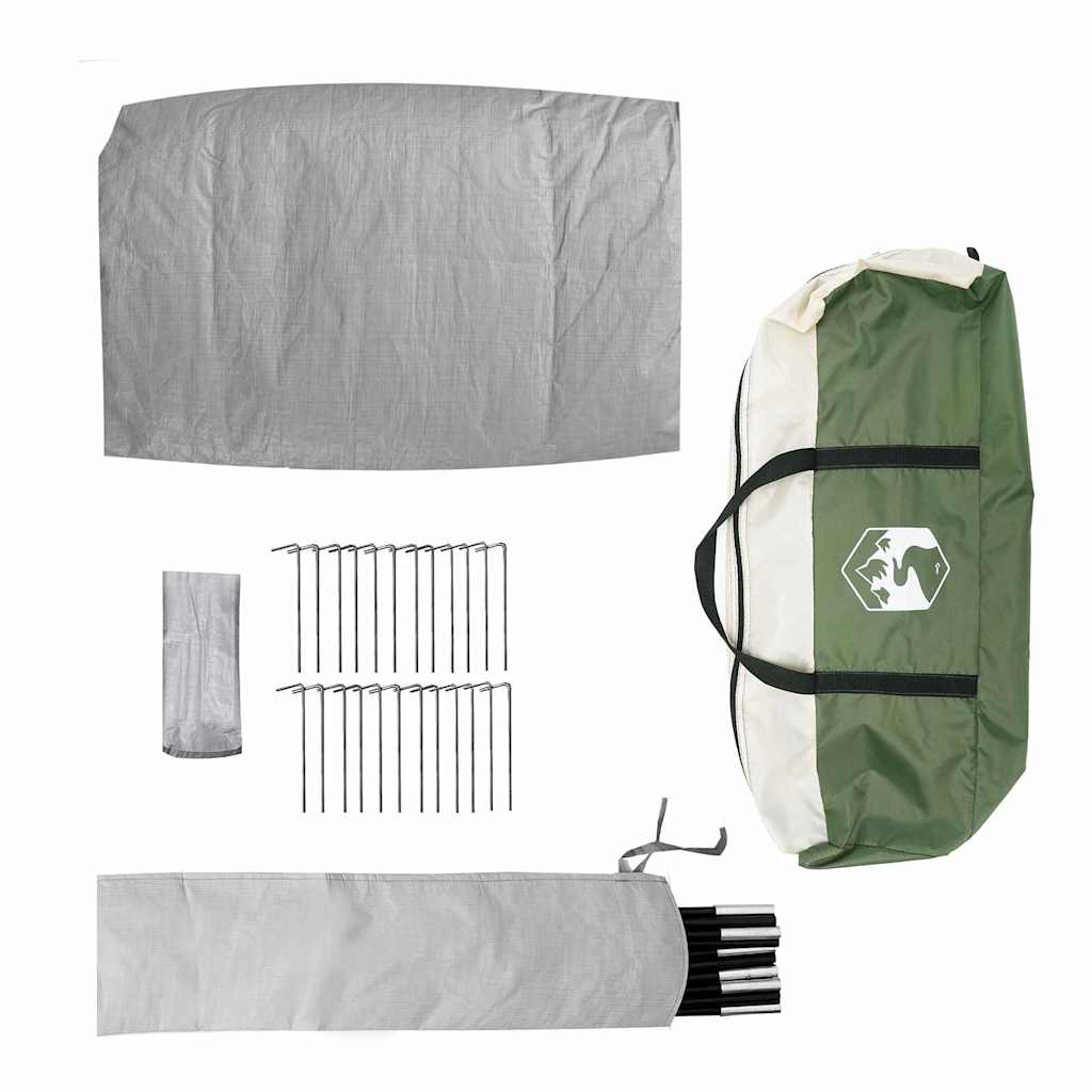 vidaXL Tipi Tent 6-Person Green Taffeta - 466 x 310 x 240 cm