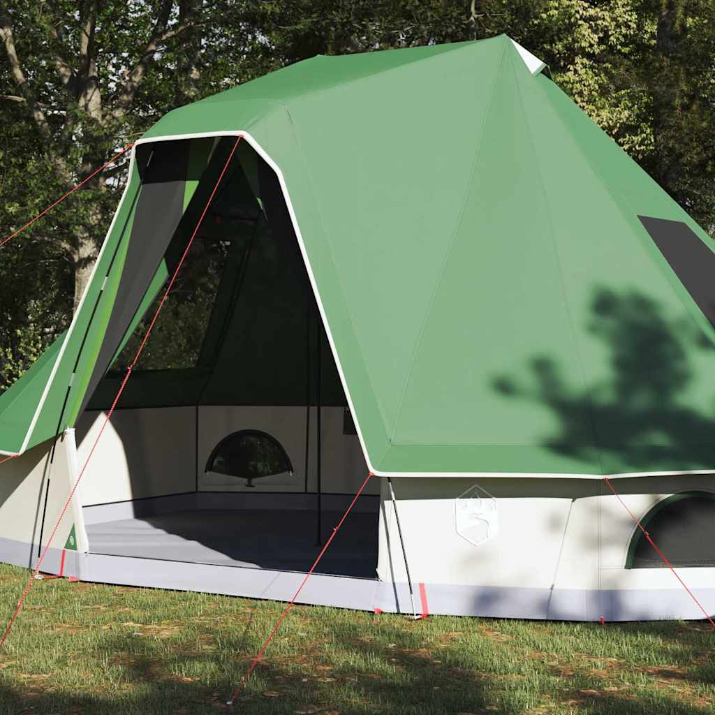 vidaXL Tipi Tent 6-Person Green Taffeta - 466 x 310 x 240 cm