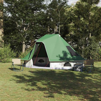 vidaXL Tipi Tent 6-Person Green Taffeta - 466 x 310 x 240 cm