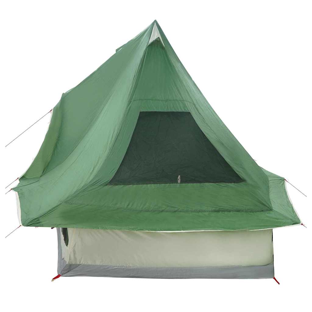 vidaXL Tipi Tent 6-Person Green Taffeta - 466 x 310 x 240 cm
