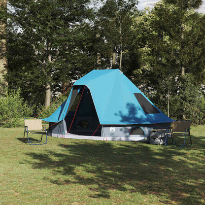 vidaXL Tipi Tent 6-Person Blue Taffeta - 466 x 310 x 240 cm