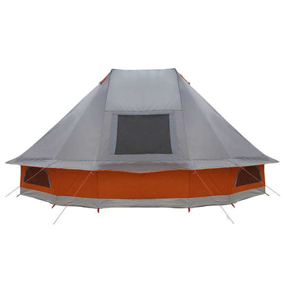vidaXL Tipi Tent 6-Person Grey and Orange Taffeta - 466 x 310 x 240 cm