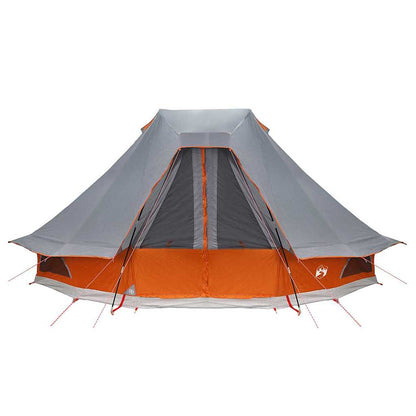 vidaXL Tipi Tent 6-Person Grey and Orange Taffeta - 466 x 310 x 240 cm
